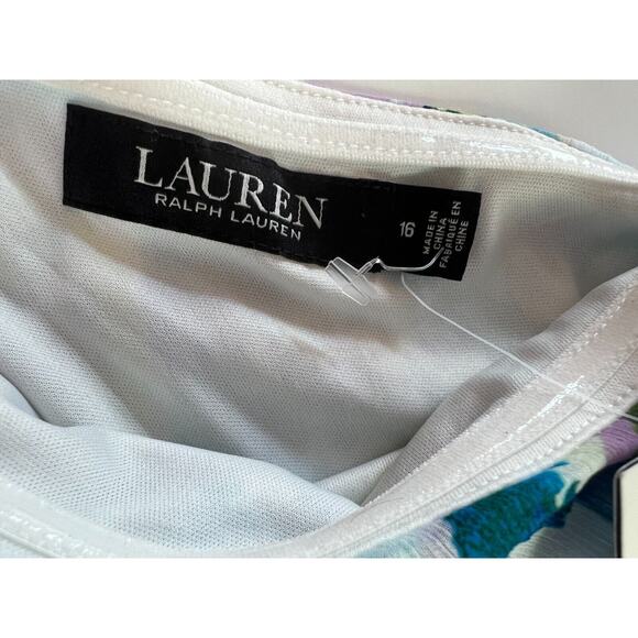 Lauren Ralph Lauren Marcellus One Shoulder Floral Georgette Gown Size 16 NWT - Picture 4 of 11